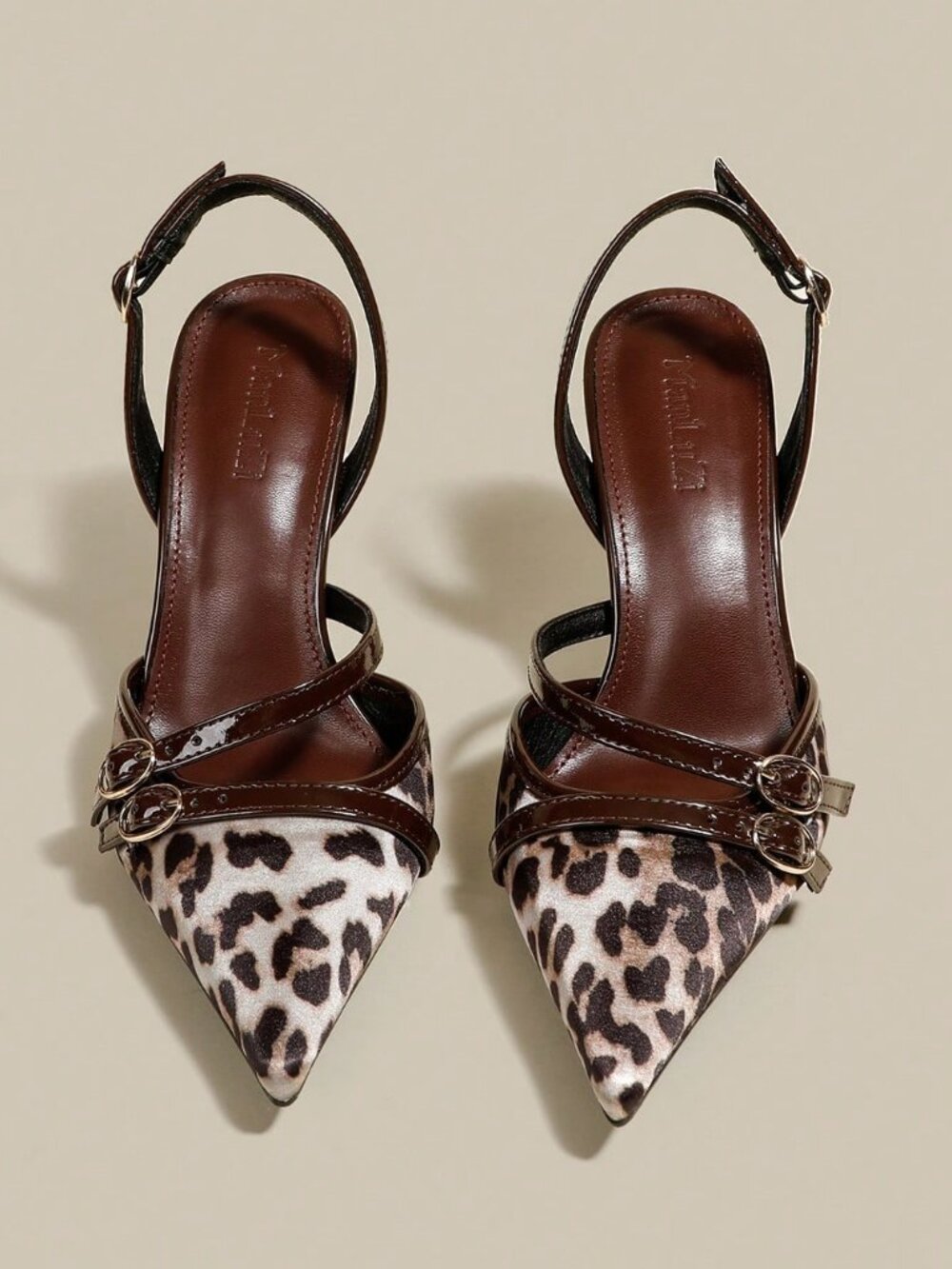 Coffee Brown Sexy Women's Faux Leather High Heel Pumps - Picture 5 of 6